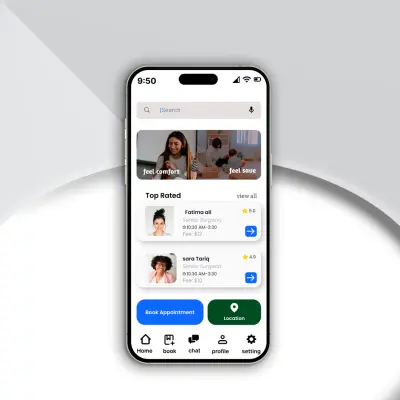 تصميم app - baby sitters (UiUx)
