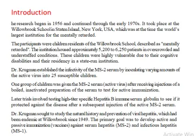 دراسة حالة في أخلاقيات البحث العلمي: انتهاكات حقوق الإنسان في مدرسة ويلوبروك.