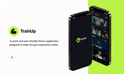 تصميم تطبيق رياضي لحجز المدربين – Train Up (UI/UX Design)