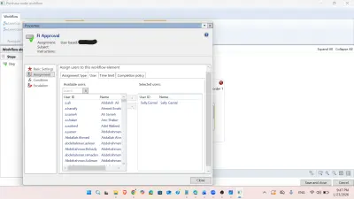 إعداد وتكوين شروط وآليات الموافقة (workflows) على برنامج MSD