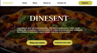 تصميم واجهات موقع مطعم احترافية (UI/UX Design)