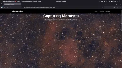 تصميم صفحة هبوط لعرض اعمال فوتوغرافر