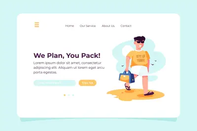 تصميم وتنفيذ لصفحة هبوط  Landing Page