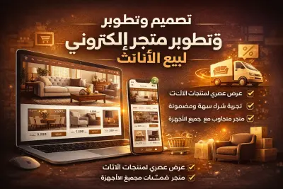 تصميم وتطوير متجر إلكتروني لبيع الأثاث