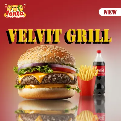 تصميم بوست إعلاني لوجبة برجر – Velvit Grill
