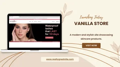 موقع إلكتروني لمتجر منتجات التجميل - Vanilla store