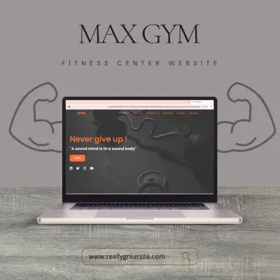 موقع إلكتروني ديناميكي لمركز لياقة بدنية - MAXGYM