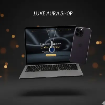 تصميم وبرمجة متجر "Luxe Aura" للمجوهرات الفاخرة