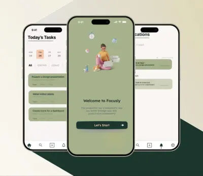 Focusly - تصميم (UI/UX) لتطبيق إدارة المهام