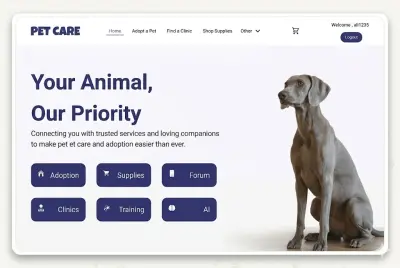 منصة شاملة لرعاية الحيوانات الاليفة( Pets Care )
