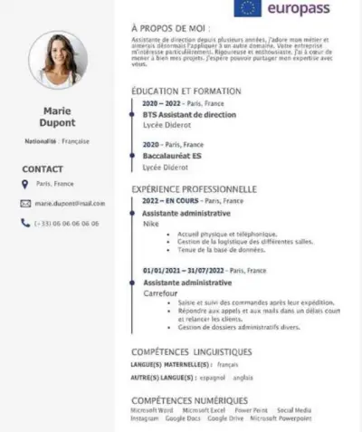 عمل السيره الذاتيه بالطريقه الاوروبيه CV