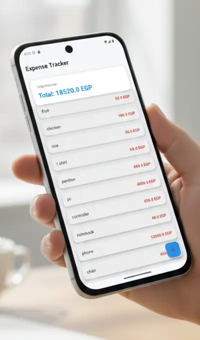 تطوير تطبيق أندرويد لتتبع المصروفات اليومية باستخدام Java و MVVM