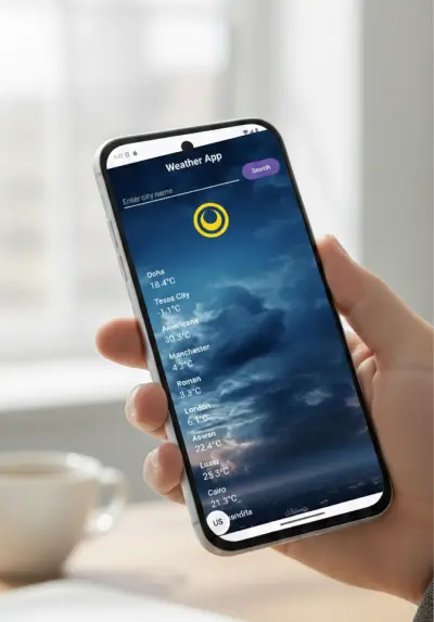 تطوير تطبيق طقس لأندرويد باستخدام Java و Retrofit و REST API