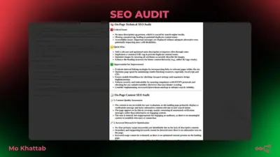 SEO Audit Agent ذكي لتحليل المواقع وإخراج تقرير تقني + محتوى PDF في دقائق