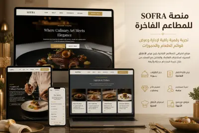 صورة العمل تصميم موقع مطعم احترافي بواجهة فاخرة وتجربة مستخدم متقدمة (Responsive + Animations)