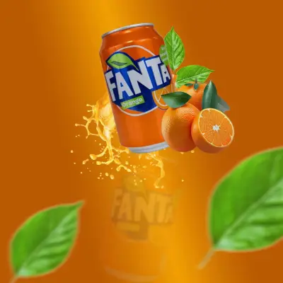 Fanta Orange – Advertising Poster Design (Photoshop)