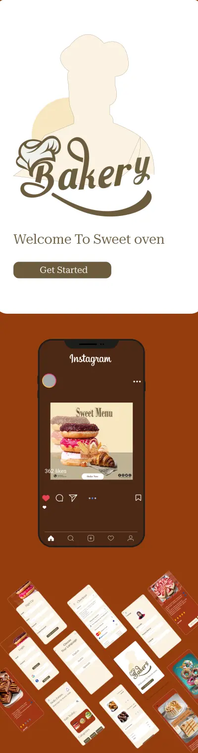 Sweet Oven – UI Design for Bakery App