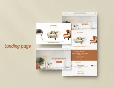تصميم صفحة هبوط (Landing Page) عصرية لخدمات الحجز المنزلي