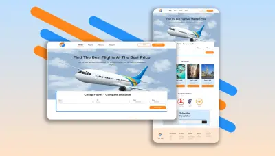 تصميم واجهة موقع ويب حجز تذاكر الطيران – UI/UX Design