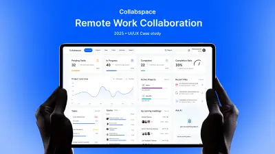 Collabspace - واجهة مستخدم لوحة تحكم للتعاون في العمل عن بعد