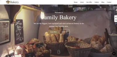 Bakery Website Design Using HTML & CSS