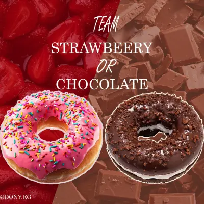 تصميم بوست سوشيال ميديا لمحل دوناتس (Concept Design)