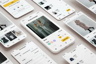 تصميم واجهة وتجرِبة مستخدم لتطبيق تسوق أزياء (Aurora – Case Study)