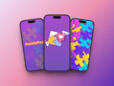 تصميم واجهات لعبة بازل موبايل بأسلوب عصري وجذاب