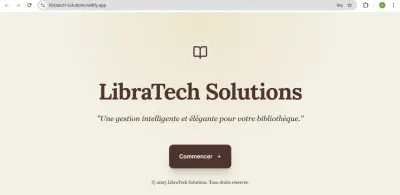 نظام إدارة مكتبة رقمية (مشروع جامعي – Libratech Solutions)