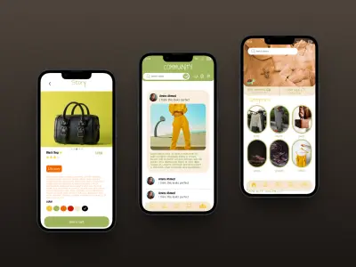 تصميم واجهات تطبيق Thrift احترافي (UI/UX) لبيع وشراء الملابس المستعملة