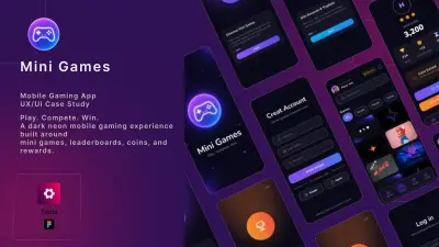 تصميم UI/UX لتطبيق ألعاب موبايل وتجربة بطولات تفاعلية