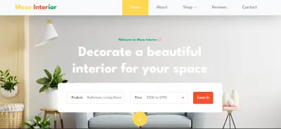 Decorate a beautiful interior for your spaces|using bootstrap , Jquery