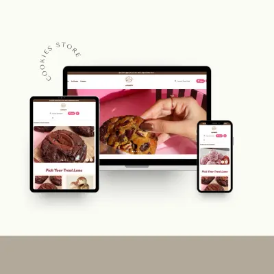 Landing Page احترافية  متجاوبه لمتجر حلويات