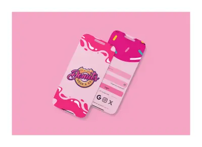 تصميم Login Screen & Onboarding لتطبيق تجاري لطلب الدونات