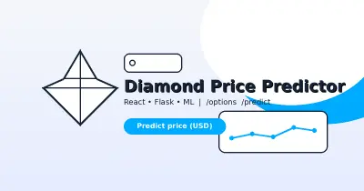 تطبيق التنبؤ بسعر الألماس