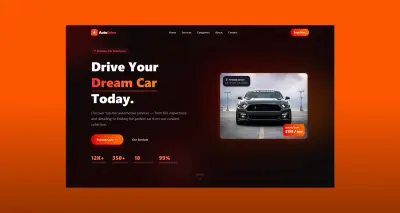 صفحة هبوط احترافية لموقع خدمات صيانة السيارات