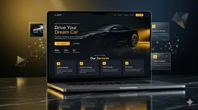 صفحة هبوط عصرية بأسلوب حديث وجريء مخصصة لمواقع خدمات وصيانة السيارات