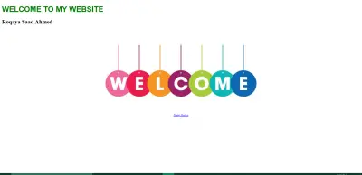 تصميم صفحة ترحيبية (Welcome Page) باستخدام HTML لواجهة موقع ويب
