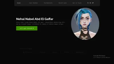 تصميم موقع معرض أعمال شخصي متجاوب باستخدام HTML وCSS وBootstrap