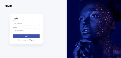 DNK – صفحة تسجيل دخول احترافية (Login Page) بتصميم عصري