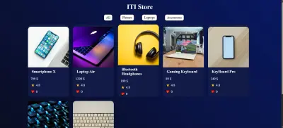 تصميم متجر الكترونيات