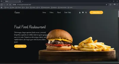 صفحة هبوط خاصة بالمطاعم