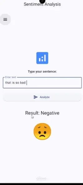 مشروع تحليل المشاعر للنصوص مع تكامل تطبيق موبايل (Seintment Analysis With Mobile Integration)