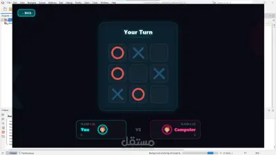 لعبة Tic Tac Toe متعددة الأنماط مع خادم شبكي لإدارة اللعب عبر الإنترنت (Network Client/Server)