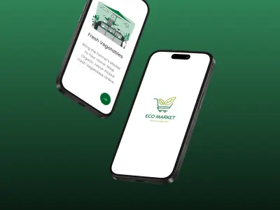 تصميم واجهات تطبيق لبيع الخضروات العضوية - تجربة مستخدم عصرية ومريحة