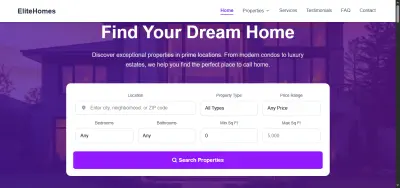 صفحه هبوط لشركه عقارات