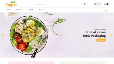 Vegist a Front End E-Commerce Website