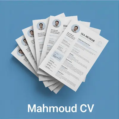 إنشاء وتصميم سيرة ذاتية احترافية (CV) باللغة العربية أو الإنجليزية