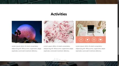 Responsive activities webpage