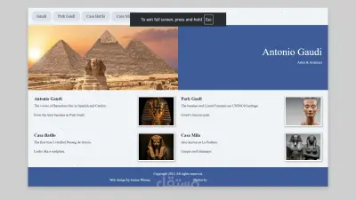 Antonio Gaudi’s architectural Web Page